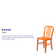 Orange |#| Orange Metal Indoor-Outdoor Chair - Kitchen Chair - Restaurant Seating