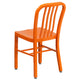 Orange |#| Orange Metal Indoor-Outdoor Chair - Kitchen Chair - Restaurant Seating