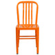 Orange |#| Orange Metal Indoor-Outdoor Chair - Kitchen Chair - Restaurant Seating