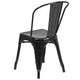 Black |#| Black Metal Indoor-Outdoor Stackable Chair - Restaurant Chair - Bistro Chair