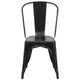 Black |#| Black Metal Indoor-Outdoor Stackable Chair - Restaurant Chair - Bistro Chair