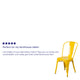 Yellow |#| Yellow Metal Indoor-Outdoor Stackable Chair - Restaurant Chair - Bistro Chair