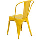 Yellow |#| Yellow Metal Indoor-Outdoor Stackable Chair - Restaurant Chair - Bistro Chair