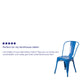 Blue |#| Blue Metal Indoor-Outdoor Stackable Chair - Restaurant Chair - Bistro Chair