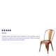 Copper |#| Copper Metal Indoor-Outdoor Stackable Chair - Kitchen Furniture - Café Chair