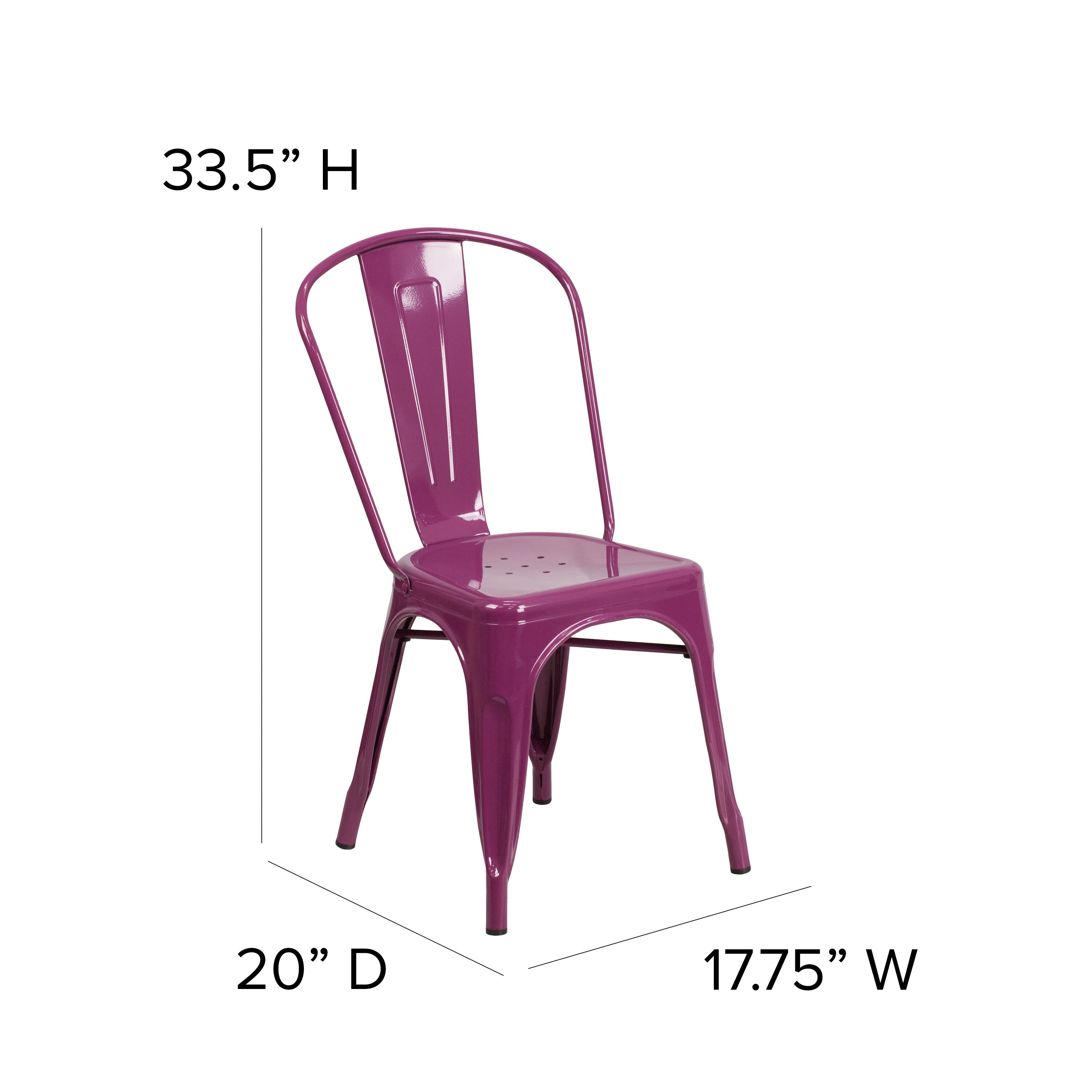 Purple metal chair cheap