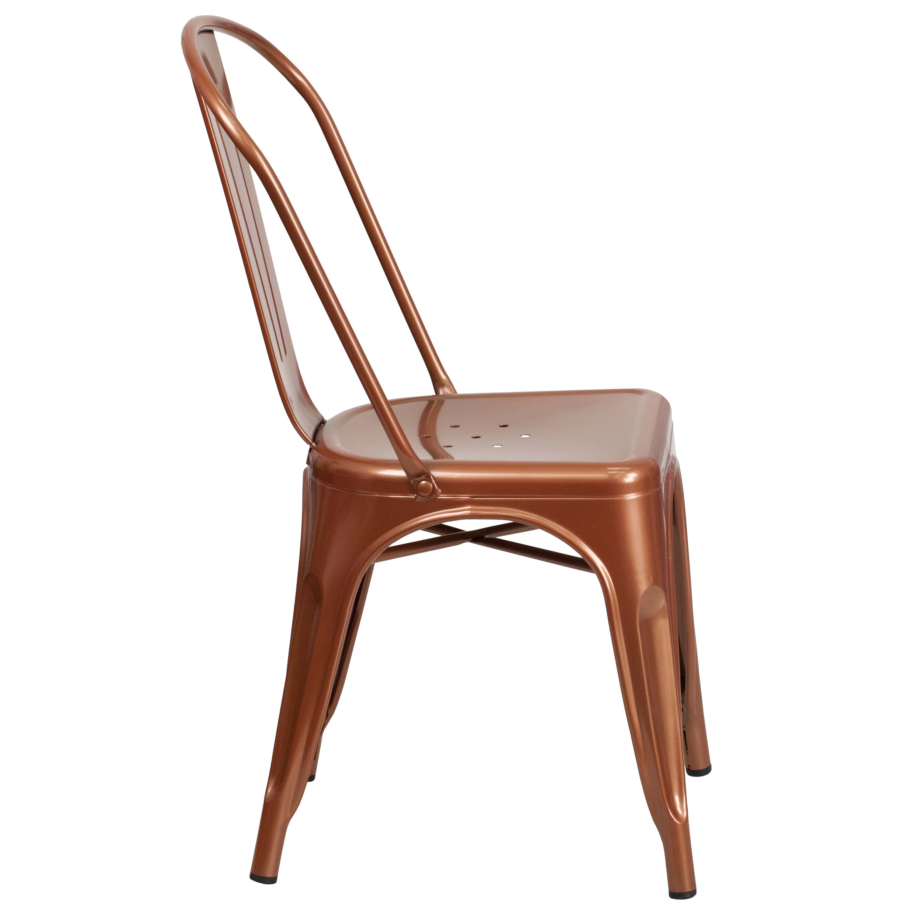 Copper clearance metal chairs