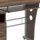 Rustic Walnut |#| Rustic Walnut Desk with Three Drawer Single Pedestal and Pull-Out Keyboard Tray