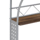 Rustic Walnut |#| Rustic Walnut Computer Desk with Top and Lower Storage Shelves
