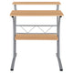 Maple |#| Maple Computer Desk with Top and Lower Storage Shelves