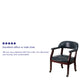 Navy Vinyl |#| Navy Vinyl Luxurious Conference Chair with Accent Nail Trim and Casters