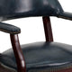 Navy Vinyl |#| Navy Vinyl Luxurious Conference Chair with Accent Nail Trim and Casters