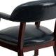 Navy Vinyl |#| Navy Vinyl Luxurious Conference Chair with Accent Nail Trim and Casters