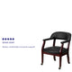 Black Vinyl |#| Black Vinyl Luxurious Conference Chair with Accent Nail Trim and Casters