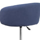 Blue Fabric |#| Blue Fabric Adjustable Height Barstool with Barrel Back and Chrome Base