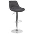 Contemporary Adjustable Height Gas Lift Swivel Bar Stool with Support Pillow - Kitchen Dining Stool