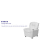 White Vinyl |#| Contemporary White Vinyl Kids Recliner with Cup Holder - Hardwood Frame