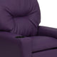 Purple Vinyl |#| Contemporary Purple Vinyl Kids Recliner with Cup Holder - Hardwood Frame