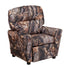 Camouflage Fabric |#| Contemporary Camouflaged Fabric Kids Recliner with Cup Holder - Hardwood Frame