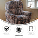 Camouflage Fabric |#| Contemporary Camouflaged Fabric Kids Recliner with Cup Holder - Hardwood Frame