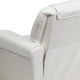 White Vinyl |#| Contemporary White Vinyl Kids Recliner with Cup Holder and Headrest