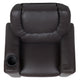 Brown LeatherSoft |#| Contemporary Brown LeatherSoft Kids Recliner with Cup Holder and Headrest
