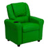 Contemporary Kids Recliner with Cup Holder and Headrest