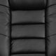 Black |#| Black LeatherSoft Multi-Position Recliner &Ottoman w/Swivel Mahogany Wood Base