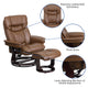 Palimino |#| Palimino LeatherSoft Multi-Position Recliner &Curved Ottoman w/Mahogany Base