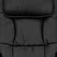 Black |#| Black LeatherSoft Adjustable Recliner &Ottoman w/Swivel Maple Wood Base
