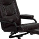 Brown |#| Contemporary Brown LeatherSoft Multi-Position Recliner &Ottoman w/ Wrapped Base