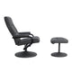 Gray |#| Contemporary Gray LeatherSoft Multi-Position Recliner &Ottoman w/ Wrapped Base