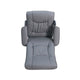 Gray |#| Contemporary Gray LeatherSoft Multi-Position Recliner &Ottoman w/ Wrapped Base