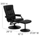 Black |#| Contemporary Black LeatherSoft Multi-Position Recliner &Ottoman w/ Wrapped Base