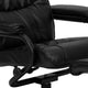 Black |#| Contemporary Black LeatherSoft Multi-Position Recliner &Ottoman w/ Wrapped Base