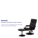 Brown |#| Contemporary Brown LeatherSoft Multi-Position Recliner &Ottoman w/ Wrapped Base