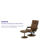 Palimino |#| Palimino LeatherSoft Multi-Position Recliner and Ottoman with Wrapped Base