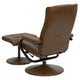 Palimino |#| Palimino LeatherSoft Multi-Position Recliner and Ottoman with Wrapped Base