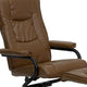 Palimino |#| Palimino LeatherSoft Multi-Position Recliner and Ottoman with Wrapped Base
