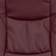 Burgundy |#| Burgundy LeatherSoft Multi-Position Recliner and Ottoman with Wrapped Base