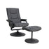 Contemporary Multi-Position Recliner and Ottoman with Wrapped Base