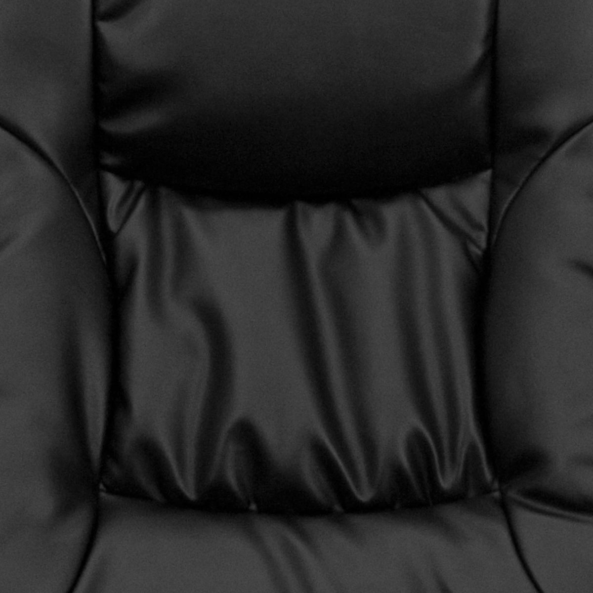 Black |#| Contemporary Black LeatherSoft Multi-Position Recliner &Ottoman w/ Wrapped Base
