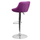 Purple |#| Purple Vinyl Bucket Seat Adjustable Height Barstool with Diamond Pattern Back