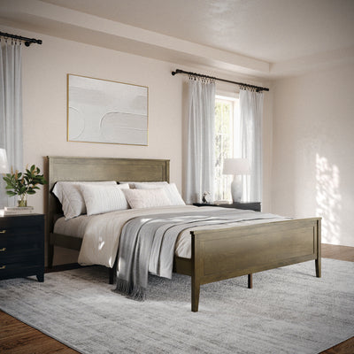 Corbin Solid Wood Platform Bed with Wooden Headboard and Footboard, No Box Spring Needed