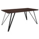 Dark Ash |#| 31.5inch x 63inch Rectangular Dining Table in Dark Ash Finish