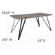 Faux Concrete |#| 31.5inch x 63inch Rectangular Dining Table in Faux Concrete Finish