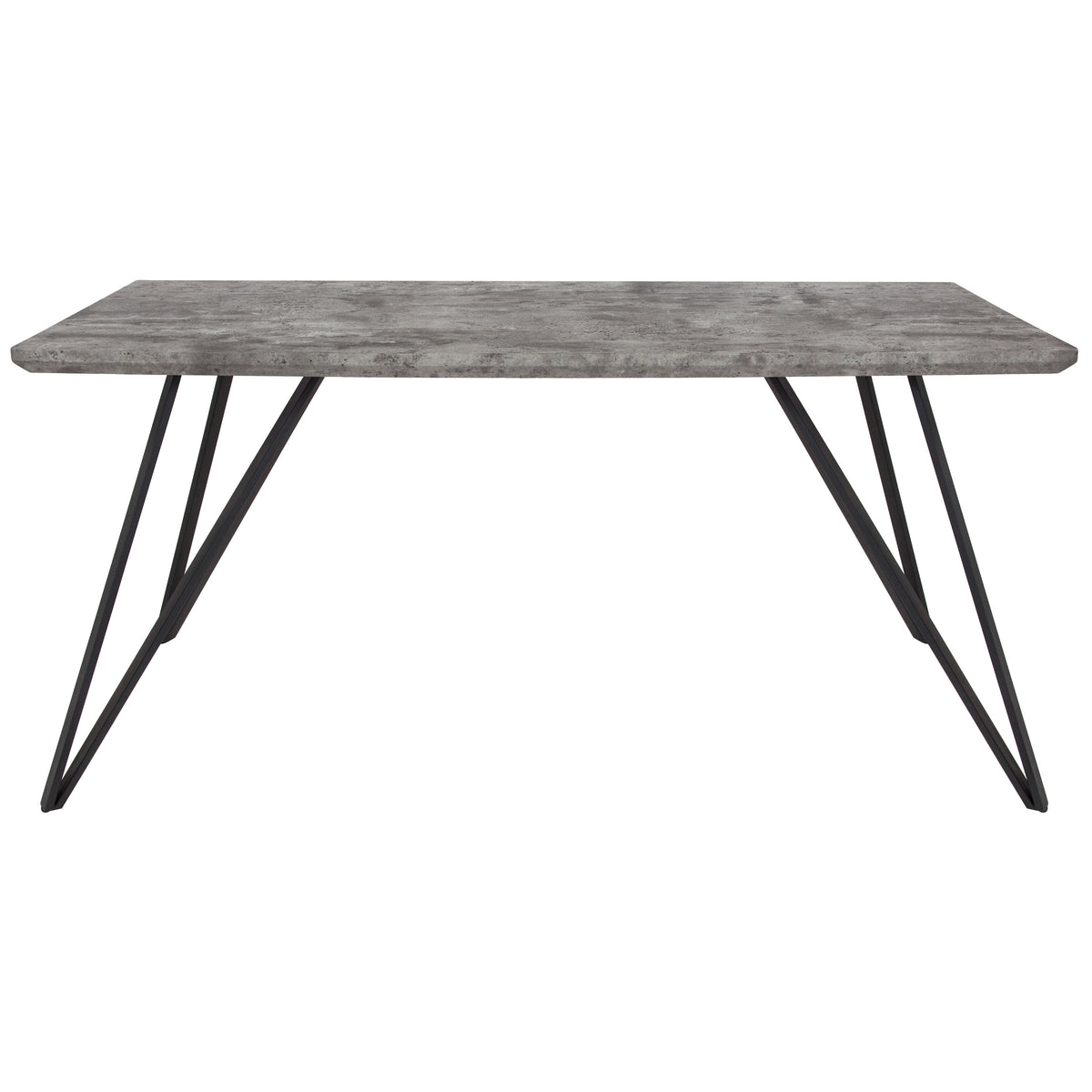 Faux Concrete |#| 31.5inch x 63inch Rectangular Dining Table in Faux Concrete Finish