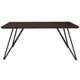 Dark Ash |#| 31.5inch x 63inch Rectangular Dining Table in Dark Ash Finish