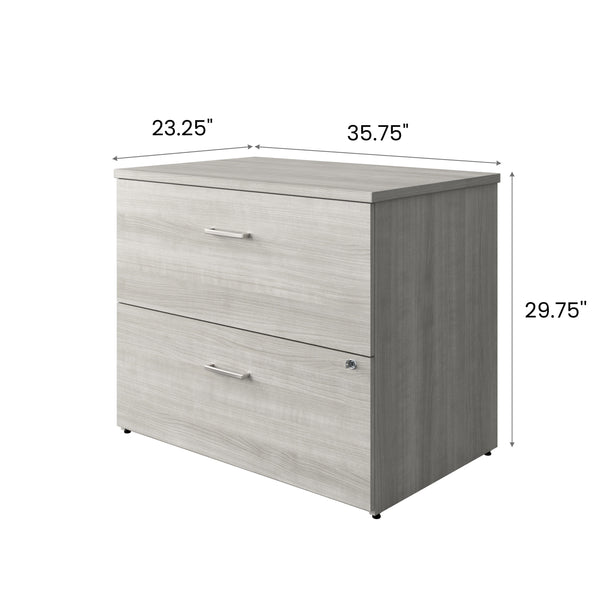 Slate Gray |#| Commercial 35.75W Lateral Filing Cabinet with No Assembly Required in Slate Gray