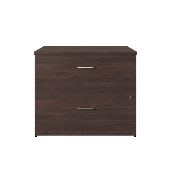 Espresso |#| Commercial 35.75W Lateral Filing Cabinet with No Assembly Required in Espresso